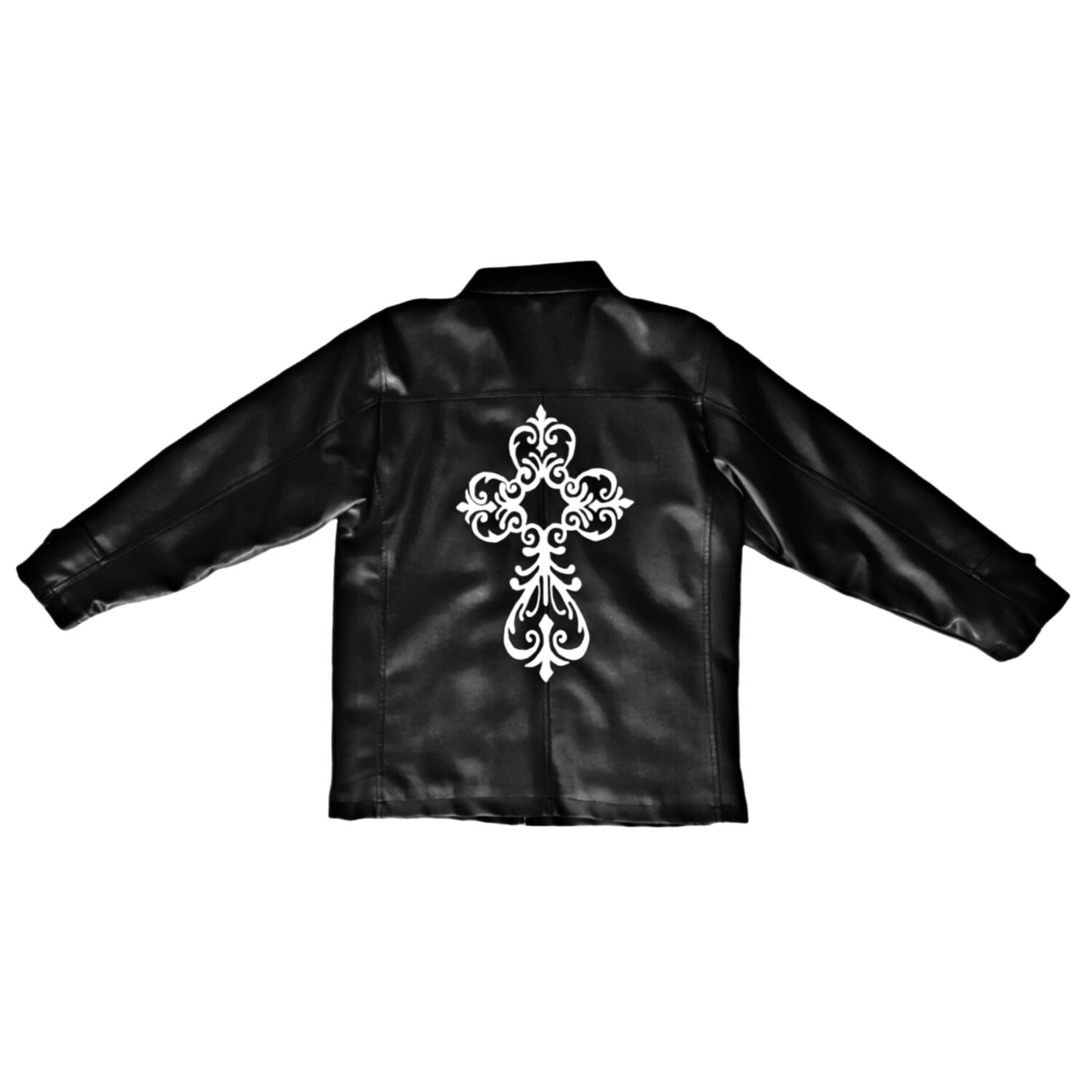 Y2K Cross Leather Jacket
