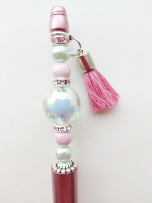 Kralenpen DIY pakketje oudroze / mintgroen