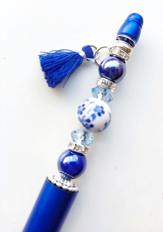Kralenpen DIY pakketje donkerblauw