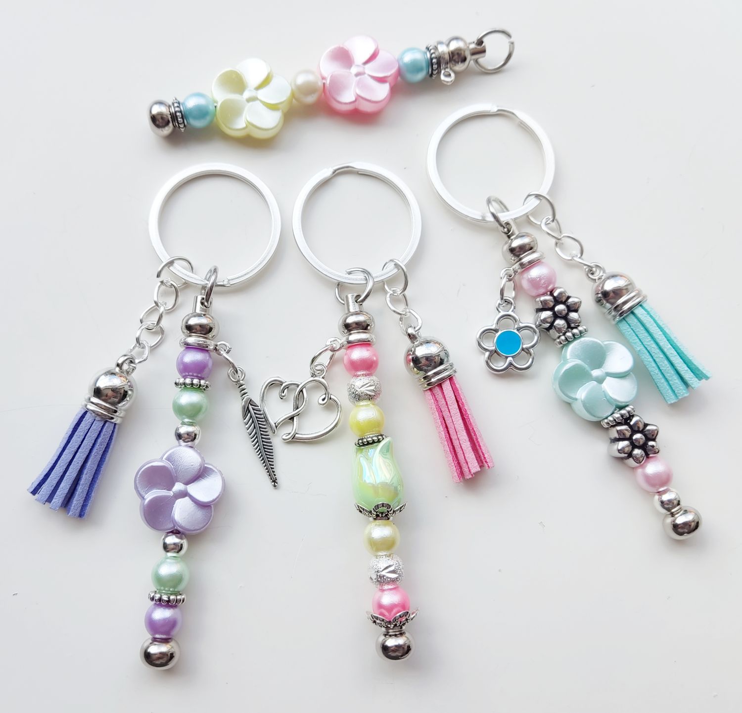 DIY Sleutelhanger box pastel (inhoud voor 3 stuks)
