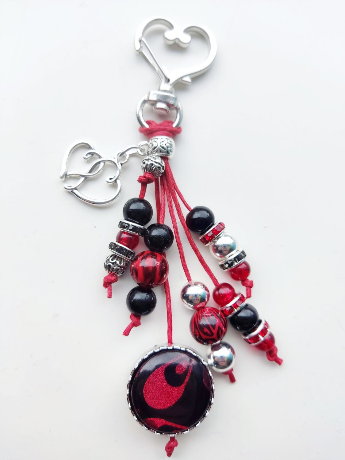 Sleutelhanger pakketje DIY rood - zwart