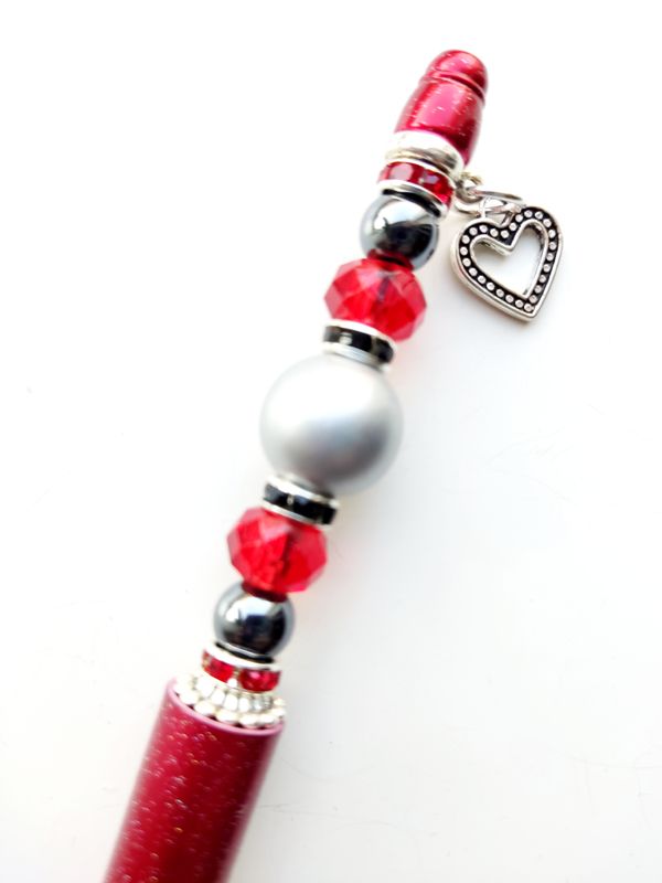 Kralenpen DIY pakketje rood Valentijn