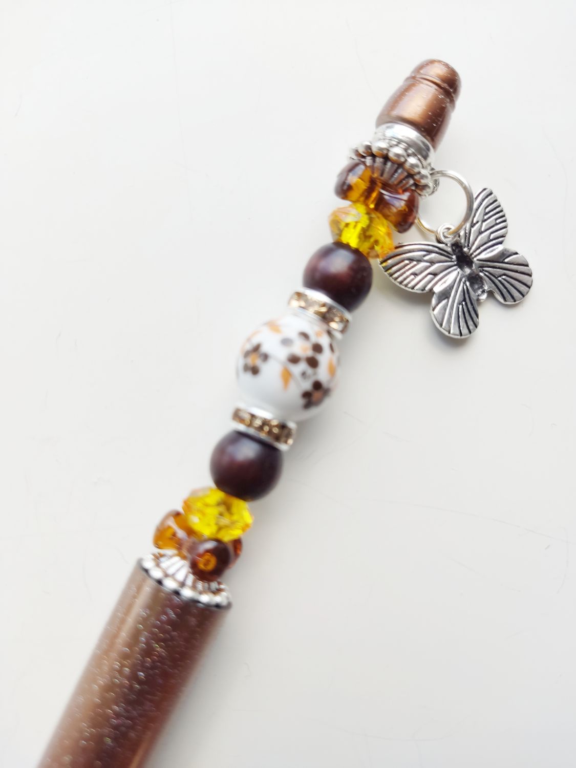 Kralenpen DIY pakketje bruin