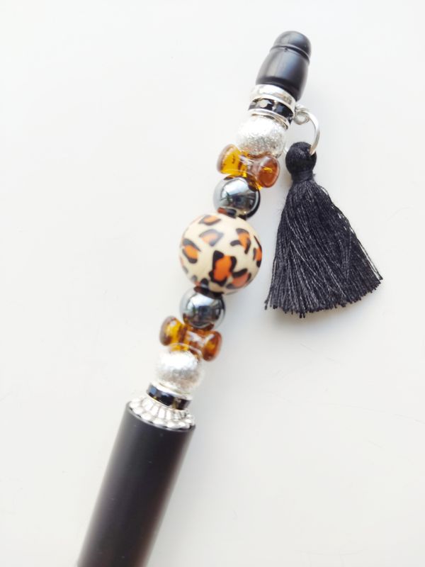 Kralenpen DIY pakketje zwart safari