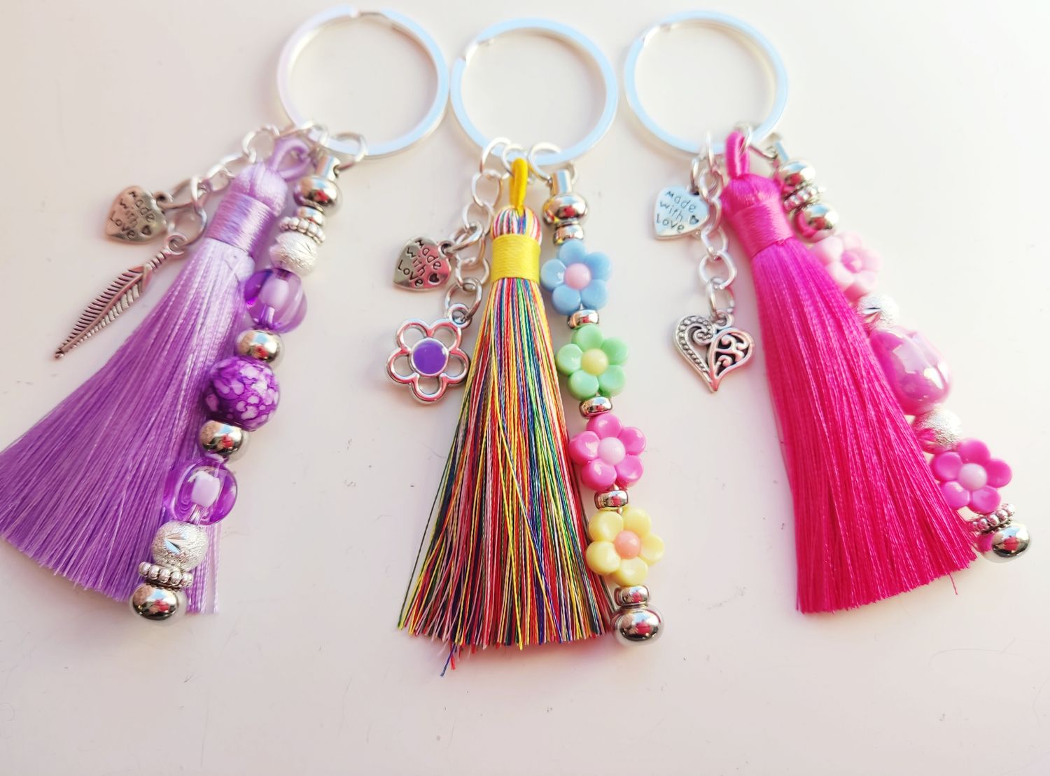DIY boxje 3 sleutelhangers kleurrijk