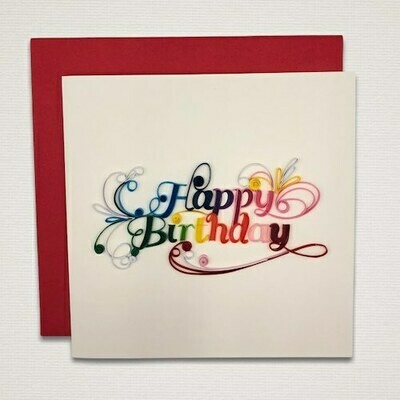 Cartolina 'HAPPY BIRTHDAY'