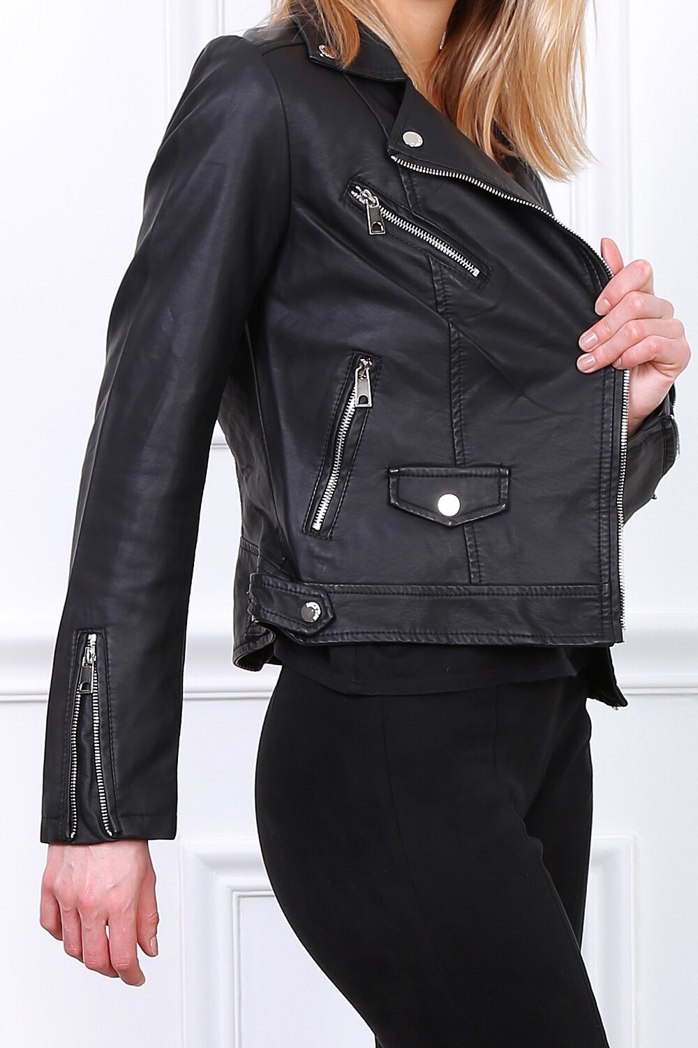 'Anastasia'  Faux  Leather Jacket