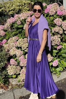 Violet Satin Dress