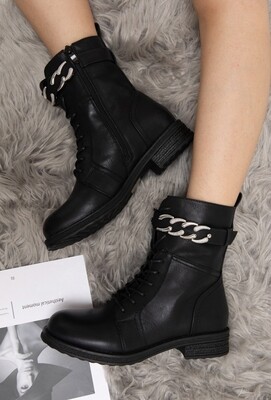 Chain detail ankle boot