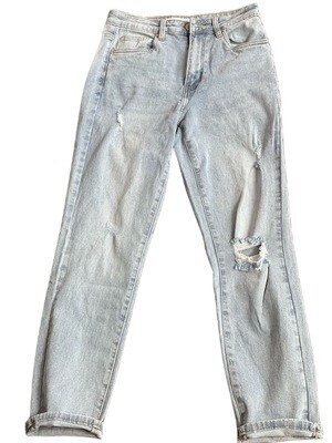 Faded distressed jeans