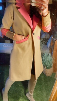 Tan & Pink sports lux coat