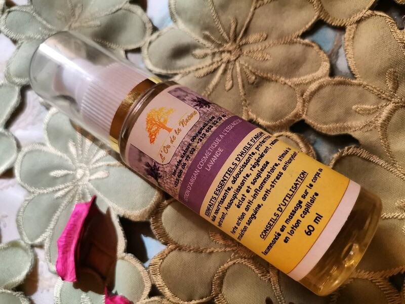 Huile d&#39;argan à l&#39;essence de la lavande