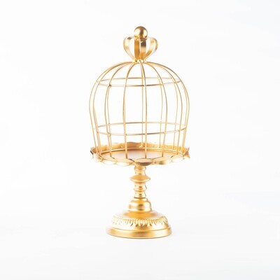 Crown Birdcage On Stand Small 36cmx17cm