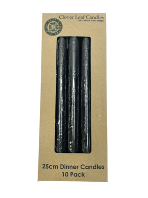 Candle Dinner Taper Black 25cm x10