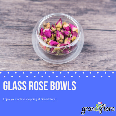 Glass Rose bowls