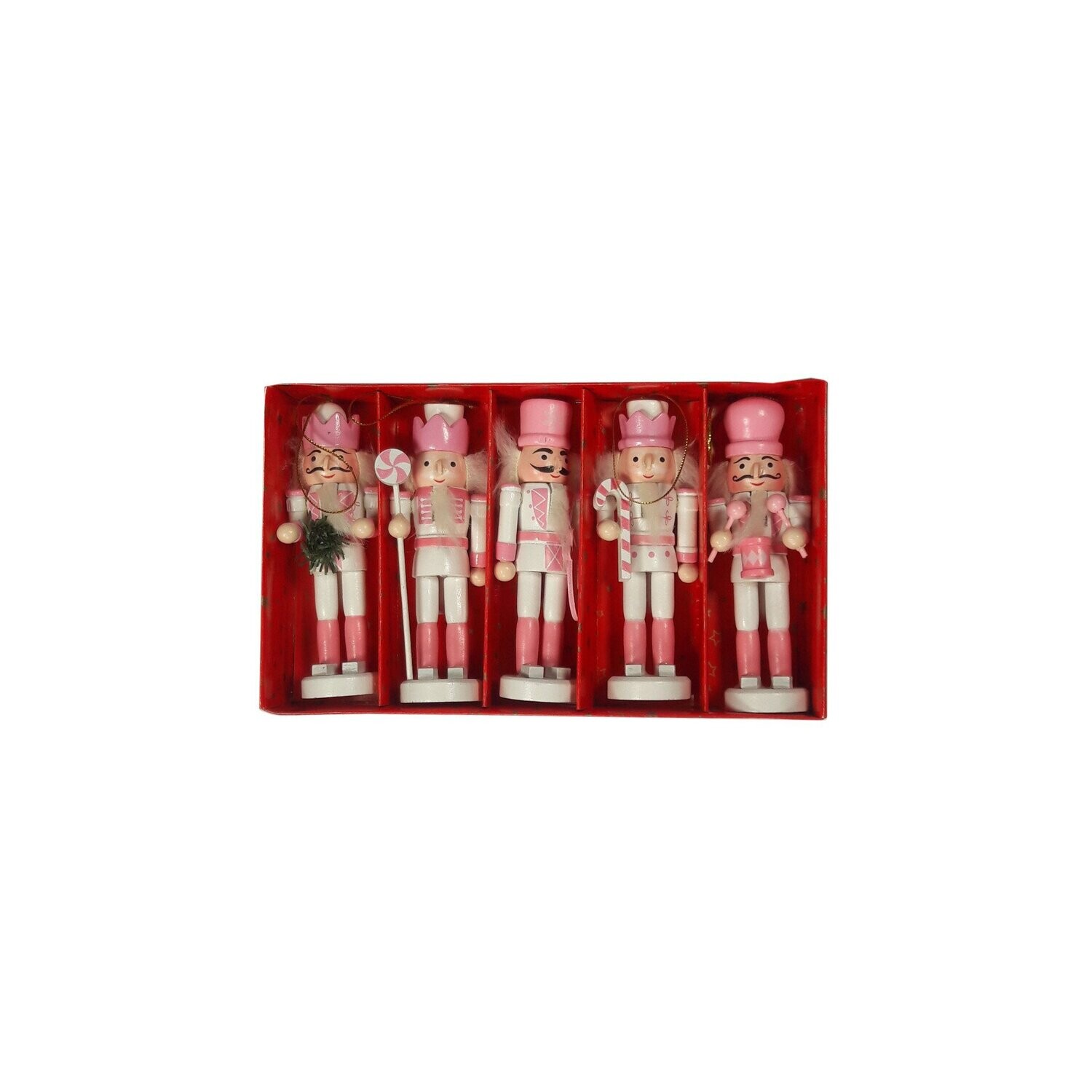 Nutcrackers In Box Pink 5psc 12.5cm