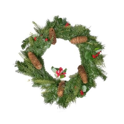 Wreath With Berries And Pinecones 60cm