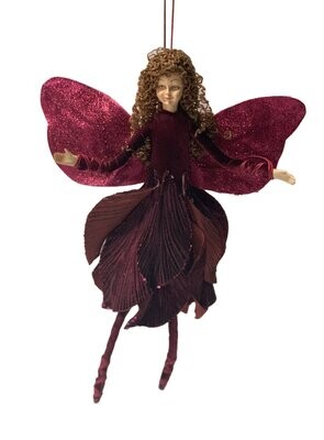Fairy With Burgundy Dress 32cm