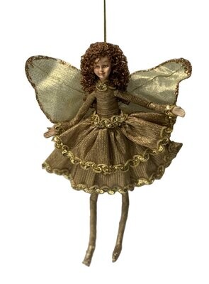 Fairy With Dark Gold Dress 32cm