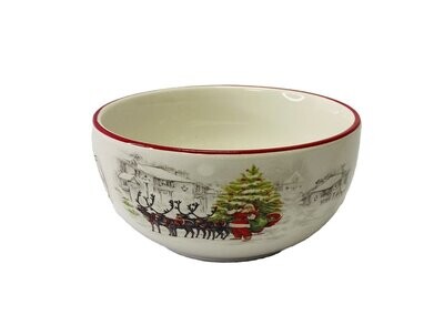 Bowl With Santa,Tree & Reindeer 13.7x6.6cm