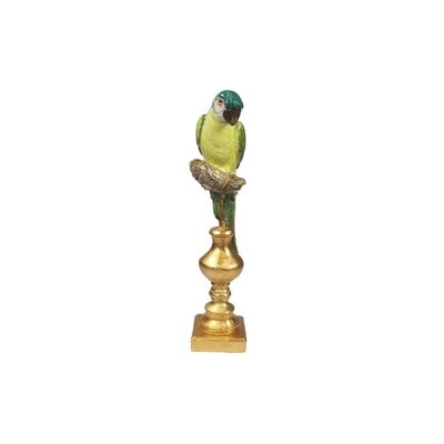 Parrot - Polyresin 7x9.5x31.5cm - Green