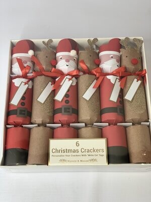 Santa & Rudolph Crackers 6x12cm