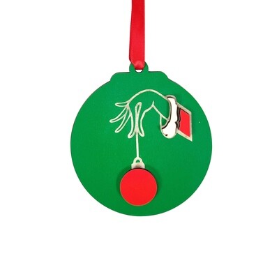 Grinch Bauble 9.5cm - Grinch with Bauble