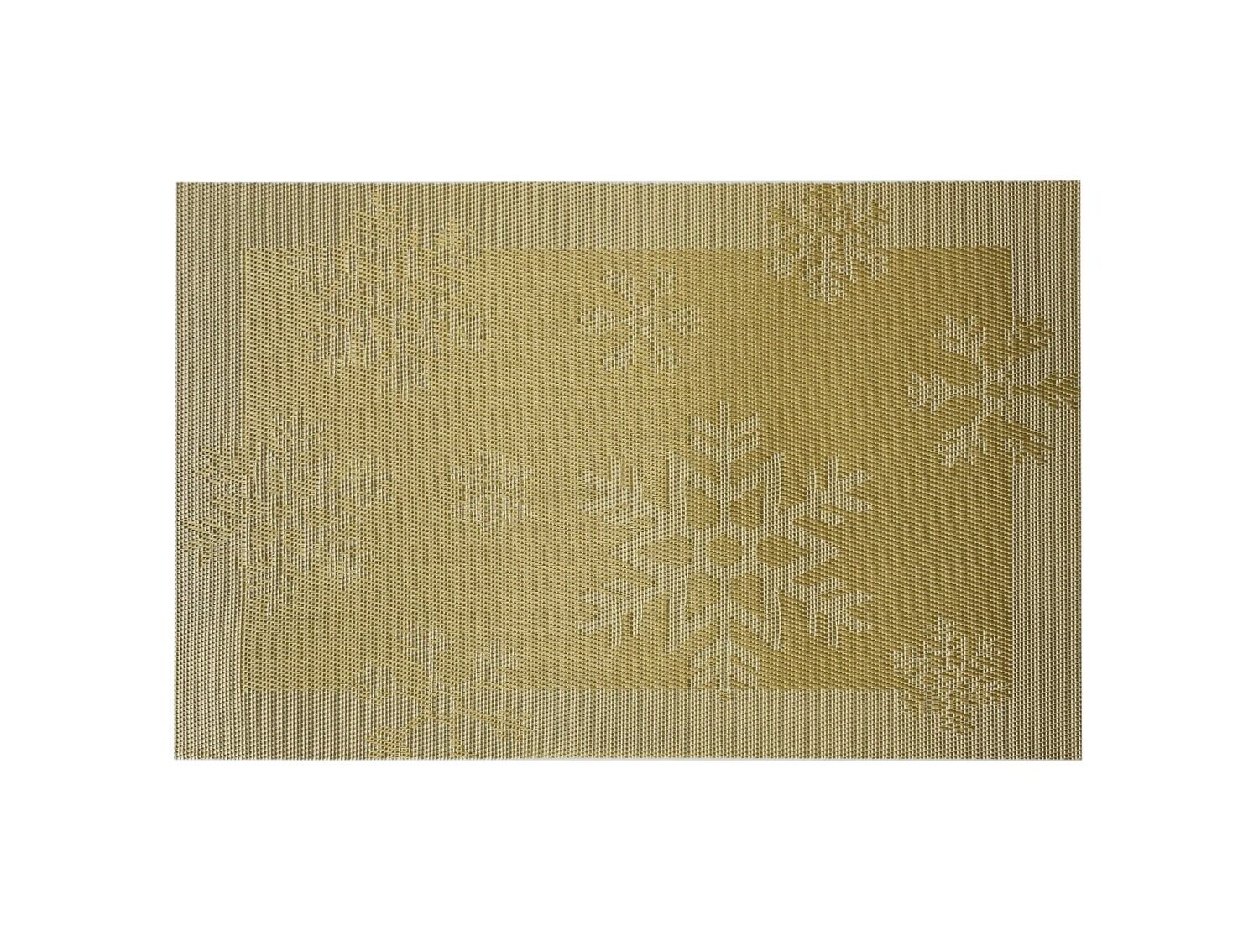 SNOWFLAKE PVC PLACEMAT 30X45 GOLD EA