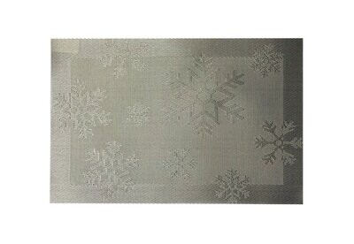 Snowflake Pvc Placemat 30x45 - Silver