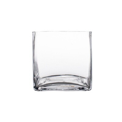 Glass Square Vase 20x20x20cm
