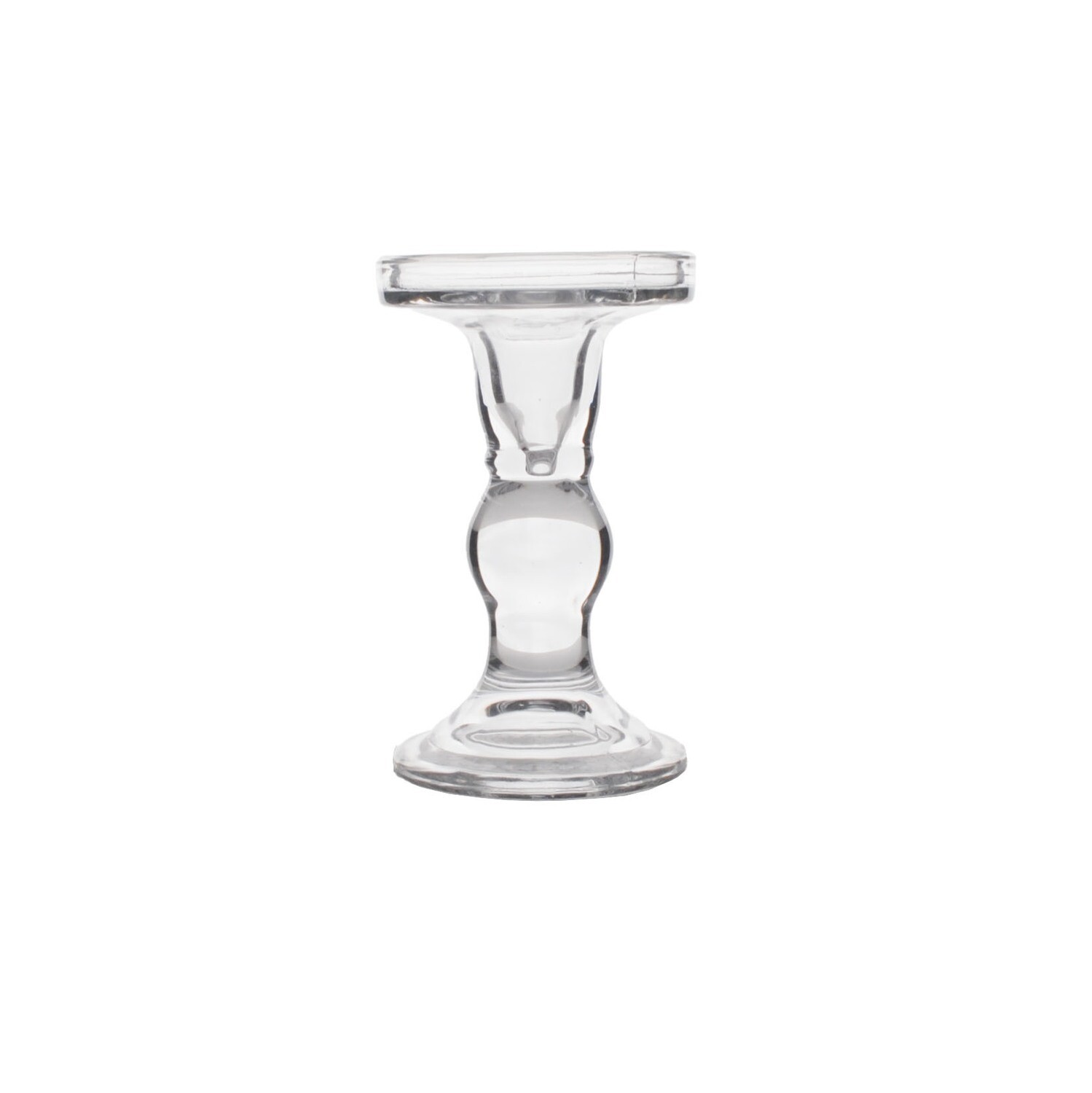 Glass Candle Holder Clear Large 8cmx14cm