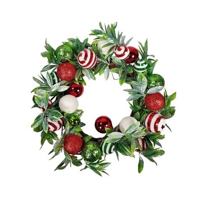 Wreath With Candy Foam Baubles 42x10cm
