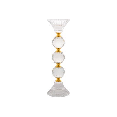 Crystal Stand With Gold Rnd 23cm