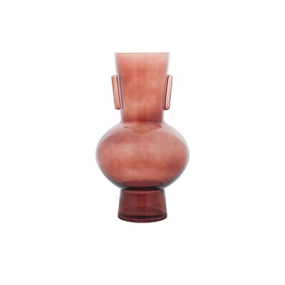 Glass Vase - Red Clay - 18.5x32.5cm