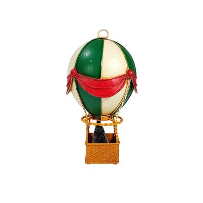 Green Balloon Antique With Red Ribbon 12.5x12.5x24cm