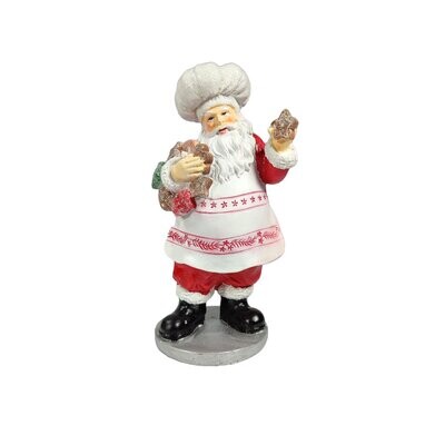 Chef Santa With Star Ginger Cookies 9.5x11x20.5cm