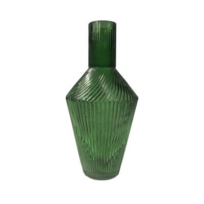 Vase Glass - Dark Green - 15x15x15x30cm