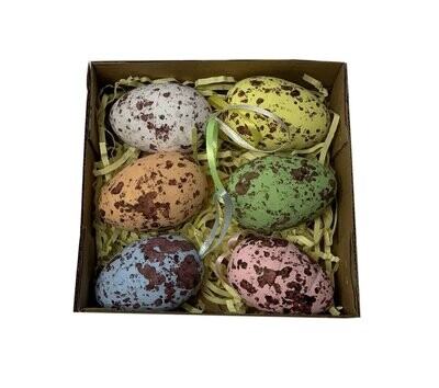 Easter Eggs In Brown Box