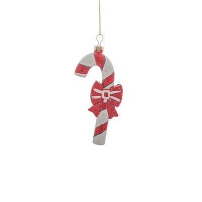 Candy Cane White Hanging Ornament 2x75x14cm