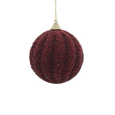 Bauble With Red Sequins 8cm