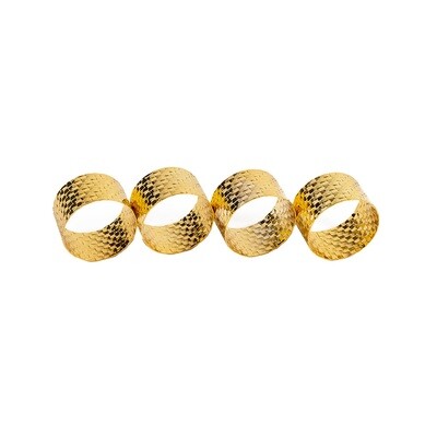 Napkin Rings Gold x 4