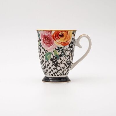 JENNA CLIFFORD - Peach Rose Coffee Mug in Gift Box
