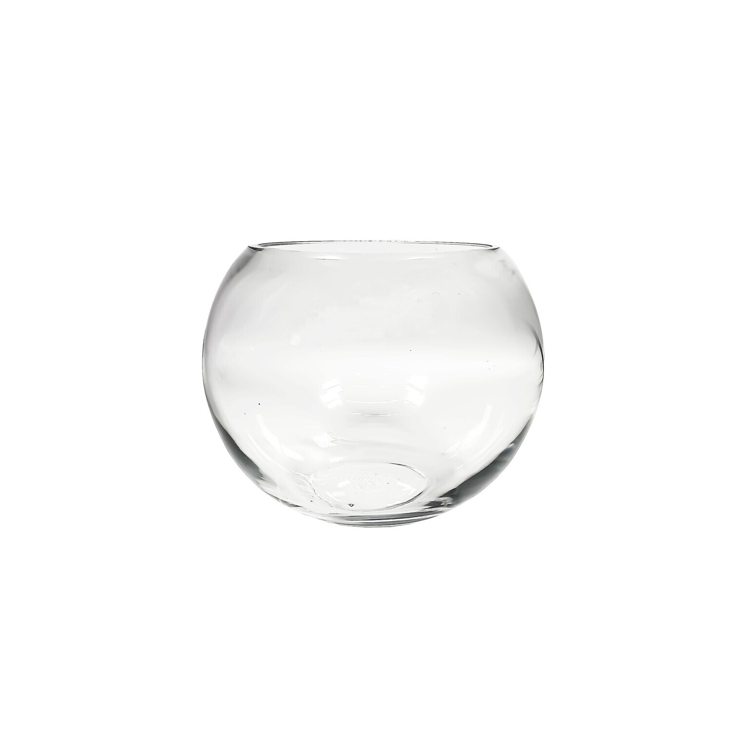 Glass rose bowl 19cm