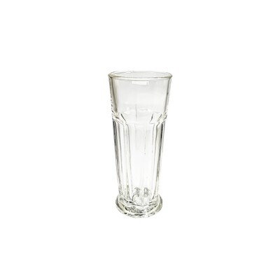 Glass footed drinking glass vase
