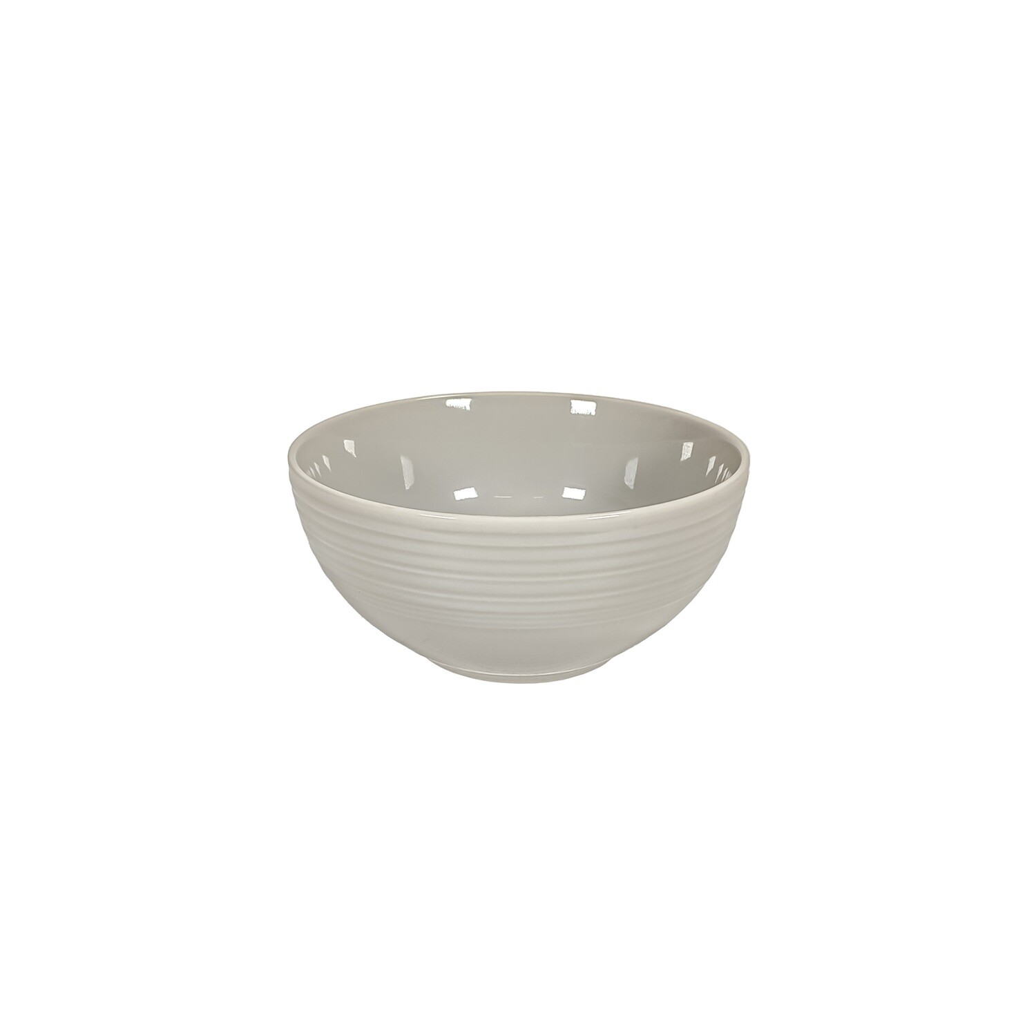 JENNA CLIFFORD - Embossed Lines Light Grey Cereal Bowl