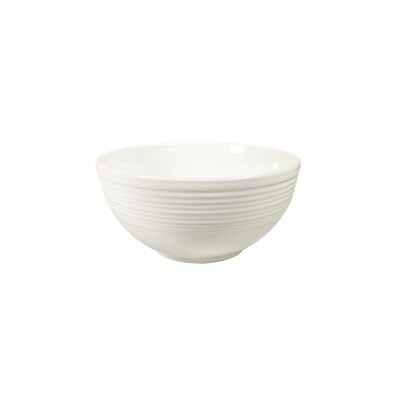 JENNA CLIFFORD - Embossed Lines Cream White Cereal Bowl