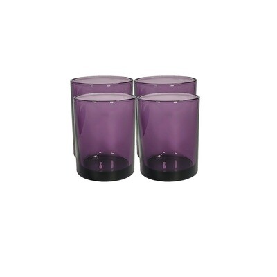 JENNA CLIFFORD - Solid Colour Tumbler Purple Set Of 4