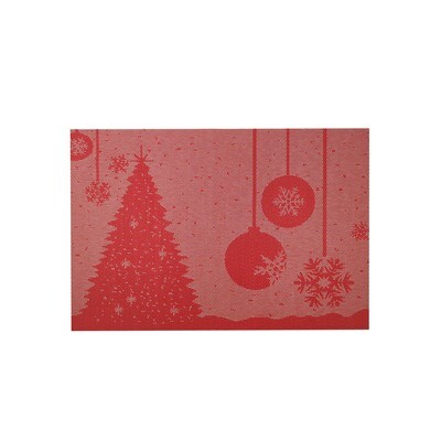 CHRISTMAS TREE PVC PLACEMAT 30X45 - RED