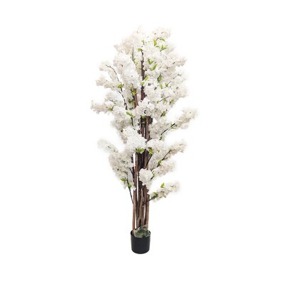 Artificial Cherry Blossom Tree 1.8m White Tree