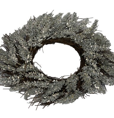 Silver Christmas Wreath 50cm